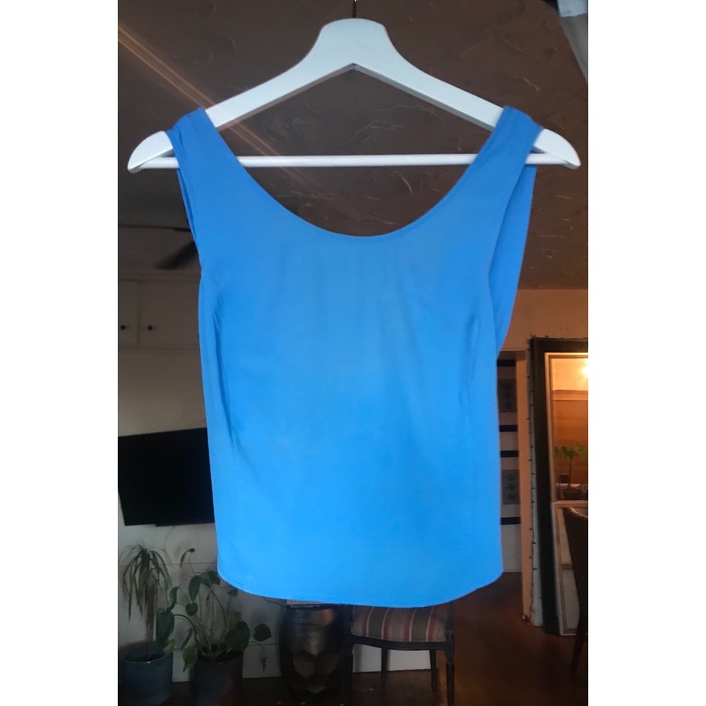 Lush Baby Blue Crop Top, Criss Cross Back, Size Medium, Vintage Circa 2014